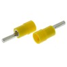 RS PRO Insulated Tin Crimp Pin Connector 12 AWG to 10 AWG, 2.8 mm Pin Diameter, 10 mm Pin Length, Yellow 613-9643