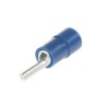 RS PRO Insulated Tin Crimp Pin Connector 16 AWG to 14 AWG, 1.9 mm Pin Diameter, 9 mm Pin Length, Blue 613-9637