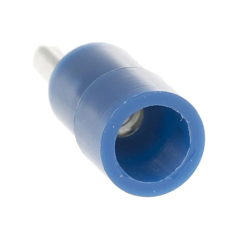 RS PRO Insulated Tin Crimp Pin Connector 16 AWG to 14 AWG, 1.9 mm Pin Diameter, 9 mm Pin Length, Blue 613-9637