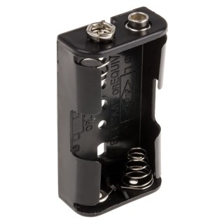 Keystone AA Battery Holder with Press Stud Termination 2 Cells Polypropylene 58mm Length 31.8mm Width 16mm Height 2474
