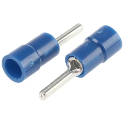 RS PRO Insulated Tin Crimp Pin Connector 16 AWG to 14 AWG Vinyl Insulation 1.9 mm Pin Diameter 10 mm Pin Length 613-9873