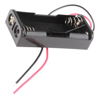 Keystone Battery Holder for 2 x AAA Cells, Polypropylene Body, Coil Spring Termination, Chassis Mount 2469