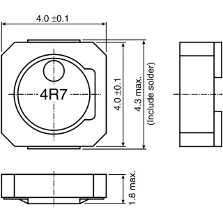TDK Shielded Wirewound Surface Mount Inductor with Ferrite Core, 47 μH ±20/±30 % Tolerance, 620 mA DC VLCF4018T-470MR34-2