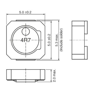 TDK Wirewound Shielded Surface Mount Inductor with Ferrite Core 10 μH ±20/±30 % 1.56 A DC Current VLCF5020T-100MR87