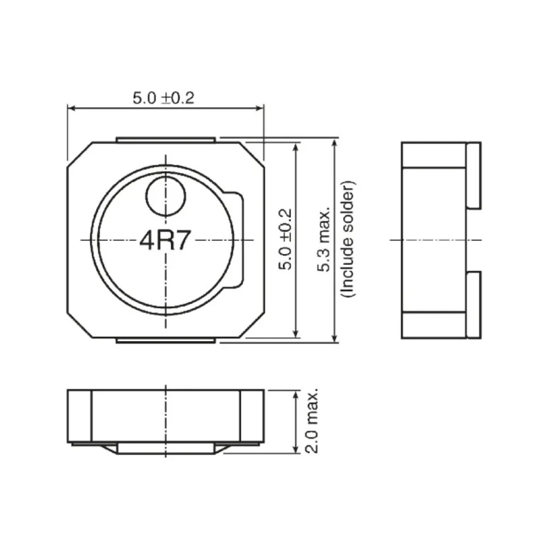 TDK Wirewound Shielded Surface Mount Inductor with Ferrite Core 10 μH ±20/±30 % 1.56 A DC Current VLCF5020T-100MR87