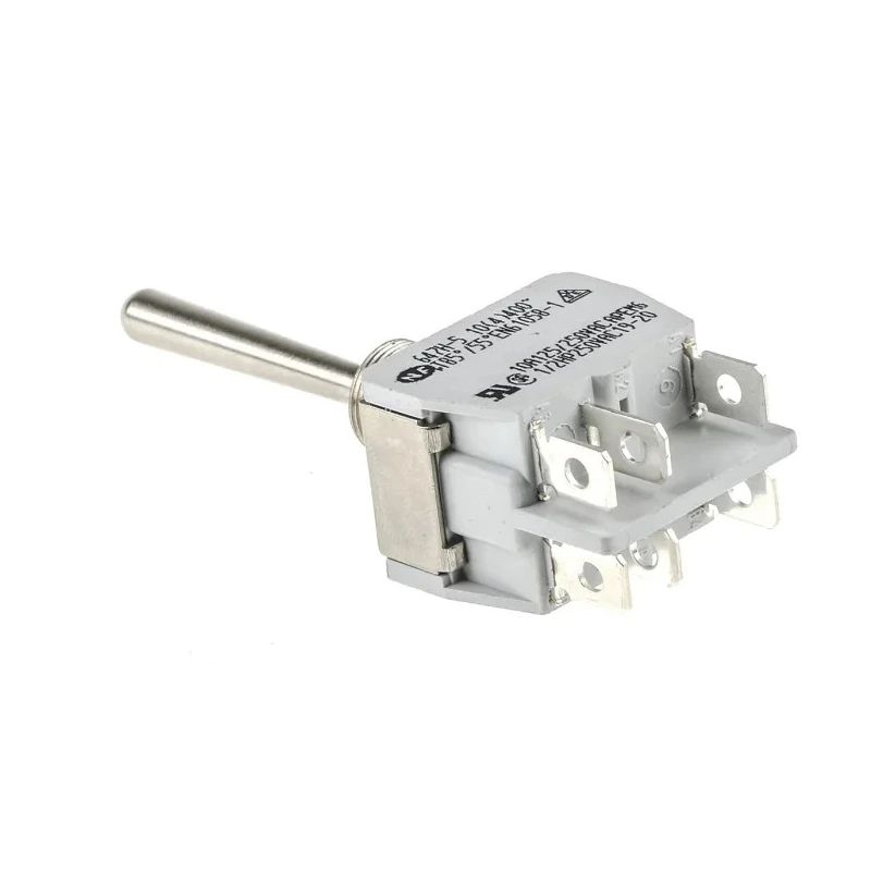 APEM Industrial Toggle Switch Panel Mount On-Off-On DPDT Solder Terminal 24 V DC 250 V AC 647H/2-5RS