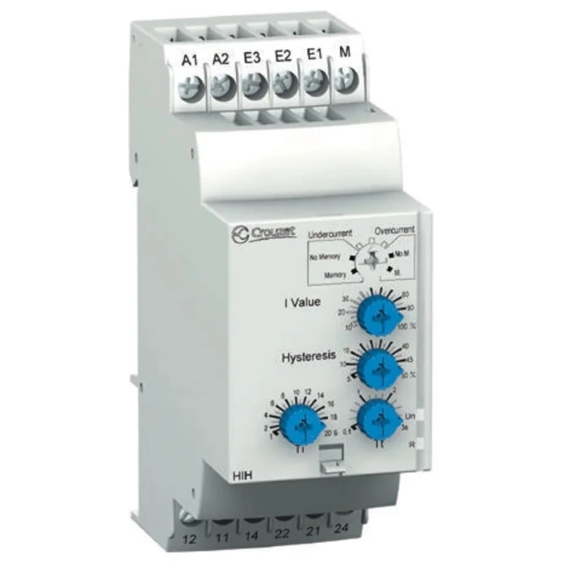 Crouzet Monitoring Relay 3 Phase DPDT DIN Rail 2mA to 500mA 24 V dc 240V ac 84871120