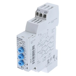 Crouzet Monitoring Relay, 1 Phase, 65 to 260 VAC/VDC Monitor Range, SPDT Contact Configuration, DIN Rail Mount 84872142