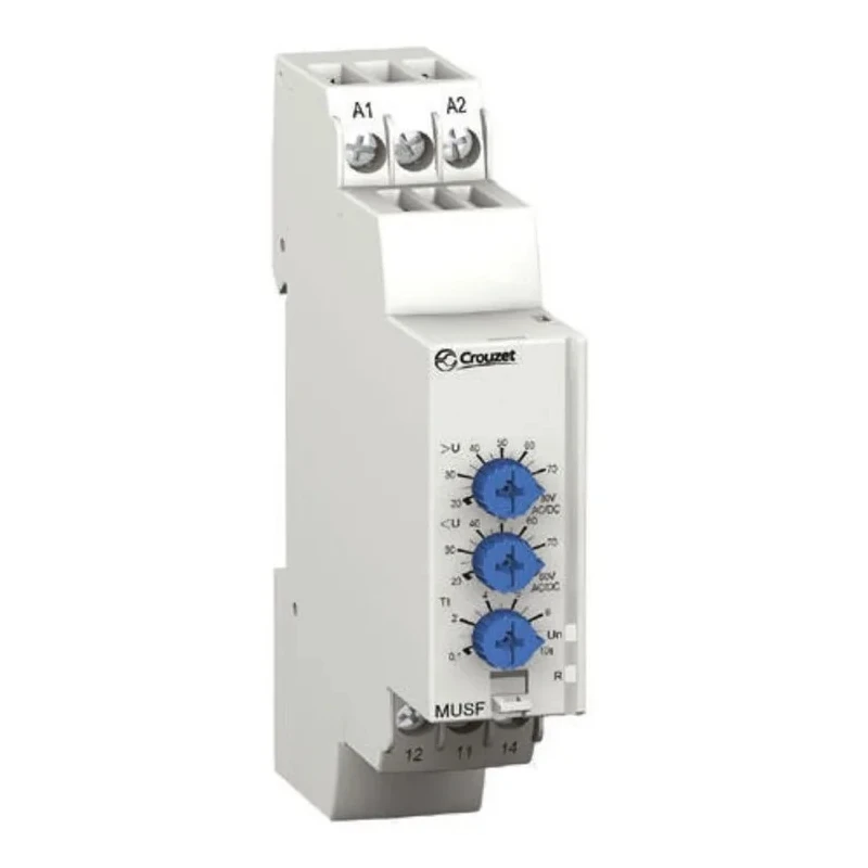 Crouzet Monitoring Relay 1 Phase 20 to 80 VAC/VDC Monitor Range SPDT DIN Rail Mount 24 V AC 24 to 48 V DC 84872151
