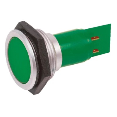 Signal Construct Green LED Panel Mount Indicator 30 mm Tab Termination IP67 SMCP3017289