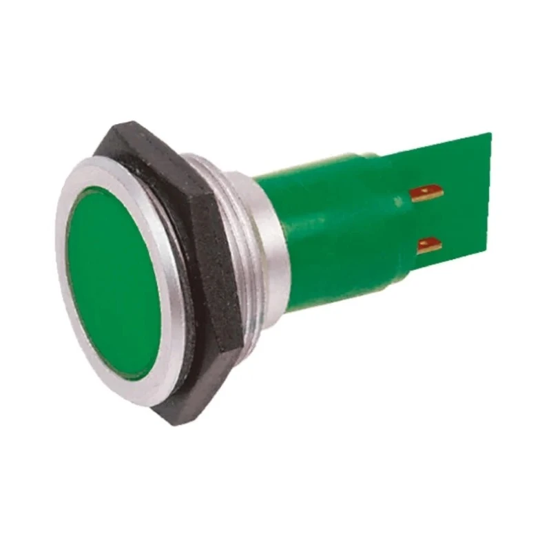 Signal Construct Green LED Panel Mount Indicator 30 mm Tab Termination IP67 SMCP3017289