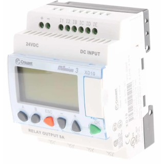 Crouzet Millenium 3 Series Logic Module 6-Input Analogue, Digital Input 4 Relay Outputs 8A 24V dc 88970141