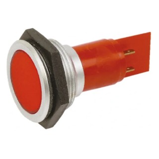Signal Construct LED Red Panel Mount Indicator 30 mm IP67 24-28V SMFP30H0249