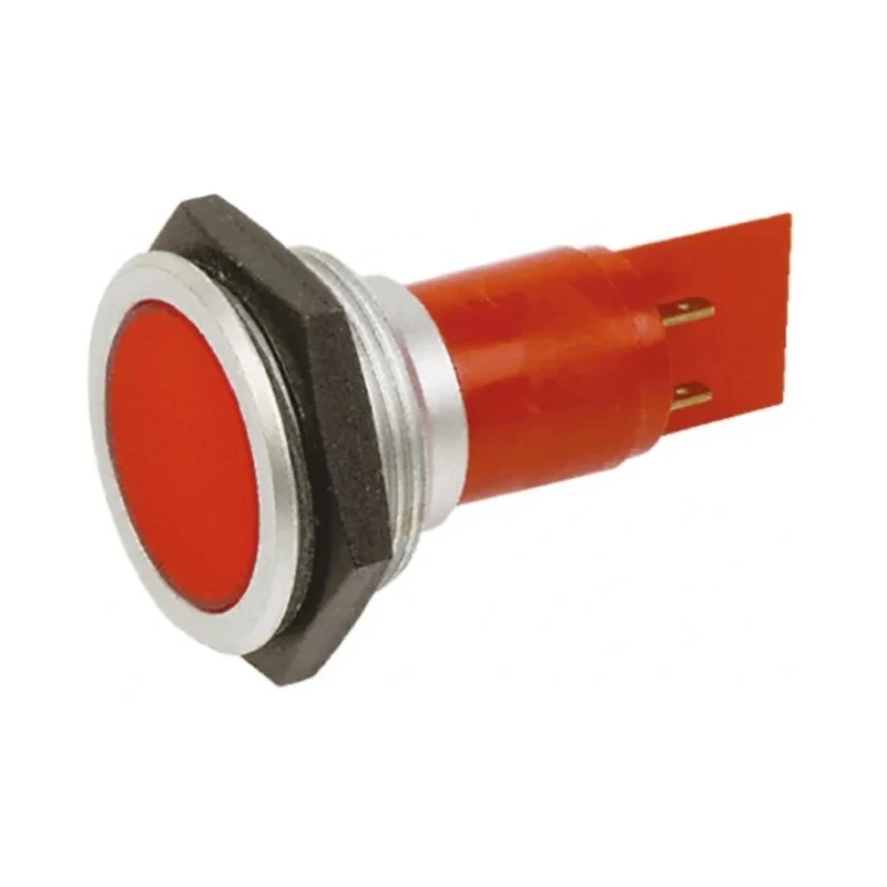 Signal Construct LED Red Panel Mount Indicator 30 mm IP67 24-28V SMFP30H0249