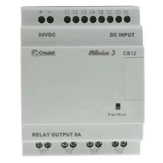 Crouzet Millenium 3 Series Logic Module 8 Input Analogue Digital, 4 Relay Outputs, 24V DC Supply, DIN Rail Mount 88970021