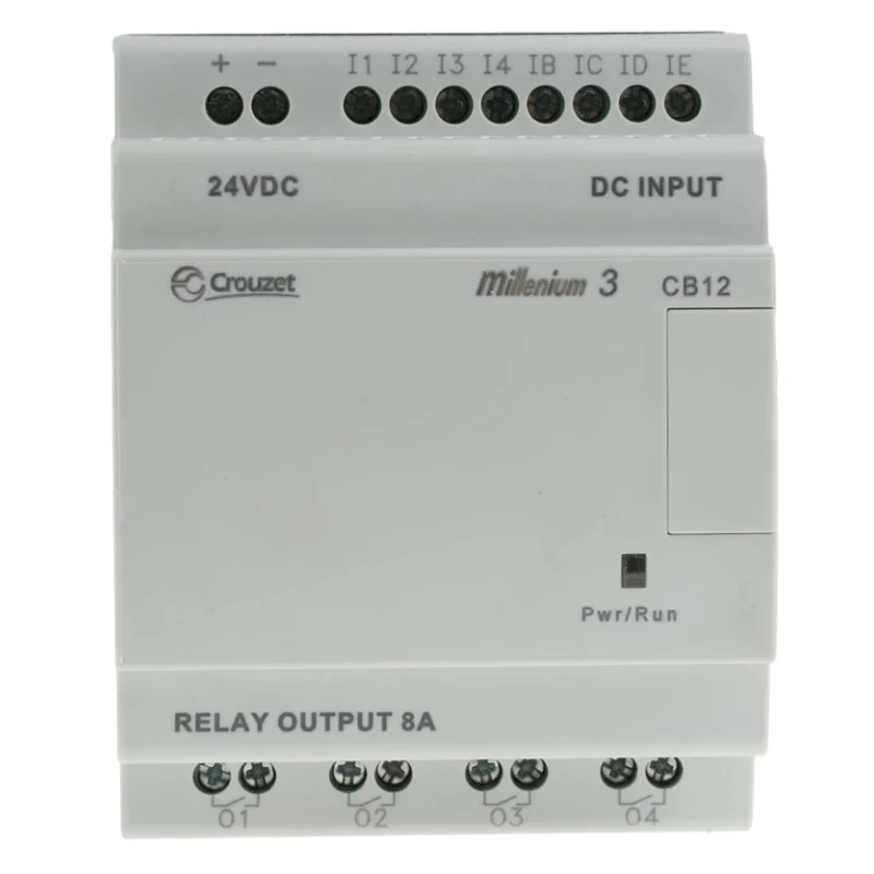Crouzet Millenium 3 Series Logic Module 8 Input Analogue Digital, 4 Relay Outputs, 24V DC Supply, DIN Rail Mount 88970021