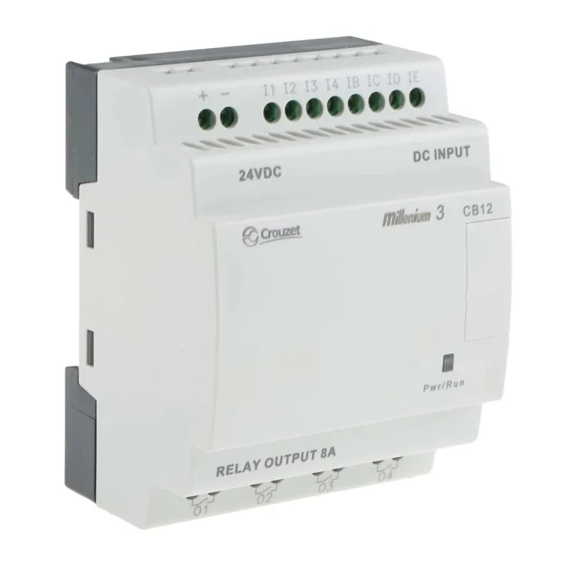Crouzet Millenium 3 Series Logic Module 8 Input Analogue Digital, 4 Relay Outputs, 24V DC Supply, DIN Rail Mount 88970021