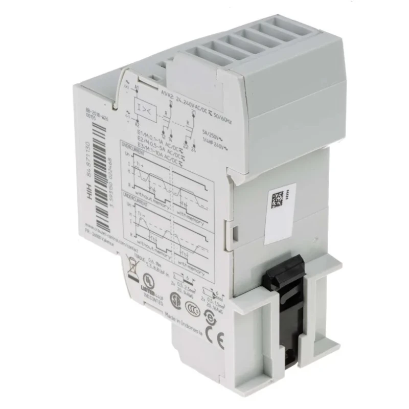 Crouzet Monitoring Relay 3 Phase DPDT DIN Rail 0.1A to 10A 24 V dc 240V ac 84871130