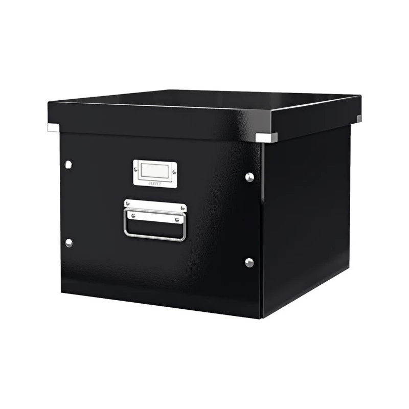 Leitz Black A4 Archive Box, Fibreboard, Dimensions 282 mm H x 356 mm W x 370 mm D W356mm