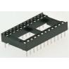 E-TEC DIL Socket 40 Contacts 2.54 mm Pitch Vertical Mount Through Hole Stamped Pin Open Frame 100V 1A LOC-640-S051-99