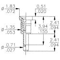 E-TEC SIB Series Straight Through Hole PCB Socket 32-Contact 1 Row 2.54 mm Pitch Solder SIB-132-S083-95