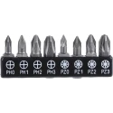 RS PRO Phillips, Pozidriv Screwdriver Bit Set 8 Pieces Chrome Vanadium Steel 25 mm Drive 615-9192