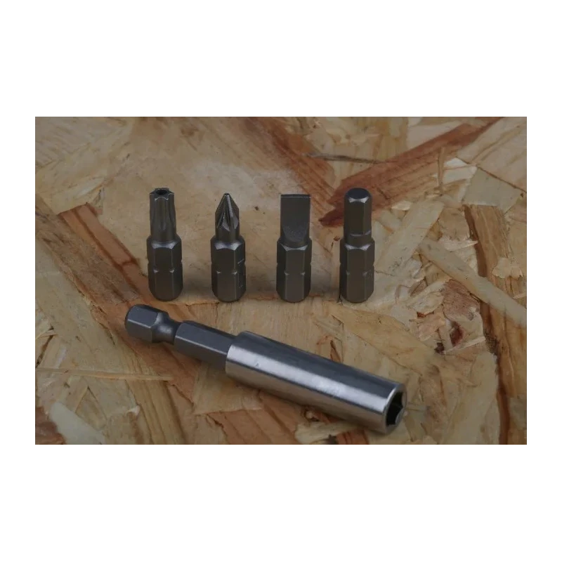 RS PRO Hex, Phillips, Slotted, Torx Screwdriver Bit Set 32 Pieces, Chrome Molybdenum Vanadium Steel, 1/4in Drive 615-9209