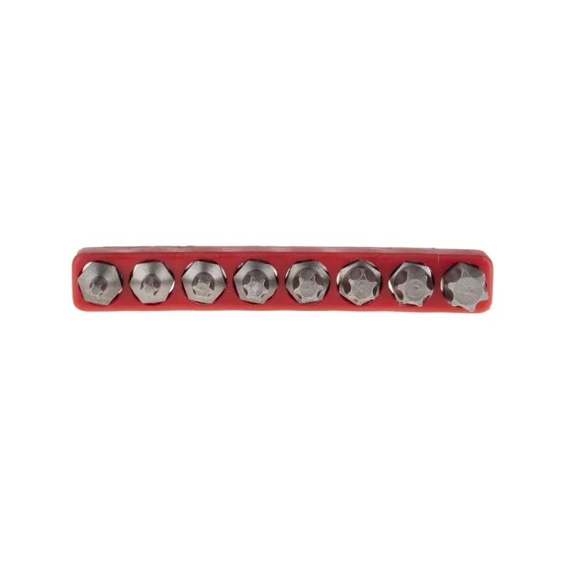 RS PRO Torx Screwdriver Bit Set 8 Pieces Chrome Vanadium Steel, 25 mm Drive Size 615-9215