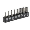 RS PRO Hex, Hex Screwdriver Bit Set 8 Pieces Chrome Vanadium Steel Molybdenum Steel 25mm 615-9221