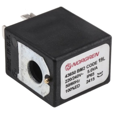 Norgren Replacement Solenoid Valve Coil Series V60-63 220V AC, 240V AC V10626-A19L