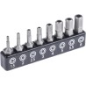 RS PRO Tamperproof Hexagon Screwdriver Bit Set 8 Pieces, Chrome Molybdenum Vanadium Steel, 25mm 1/4 Inch Hex Drive 615-9237