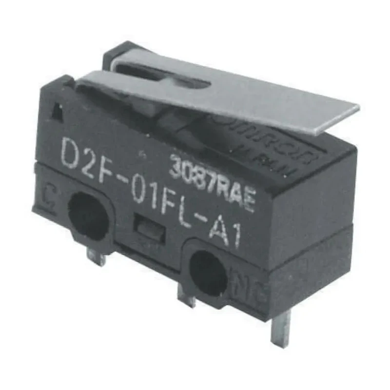 Omron Ultra Sub-Miniature Roller Lever Micro Switch, PCB Terminal, SPDT, 100mA, 30V DC, Snap-In Latch D2F-01L2