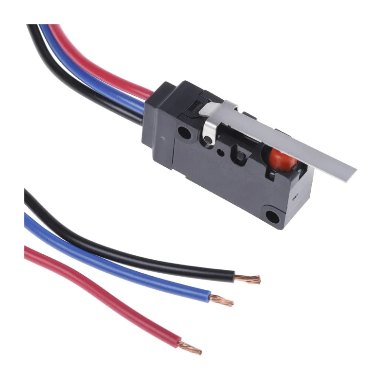 Omron Aratas Hinge Lever Micro Switch Pre-Wired Terminal 5A 250V AC 30V DC SPDT IP67 D2VW-5L1-1M(D)(CHN)