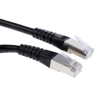 Roline Cat6 Ethernet Cable 8 Core Shielded Screened PVC Jacket Black 10 m 