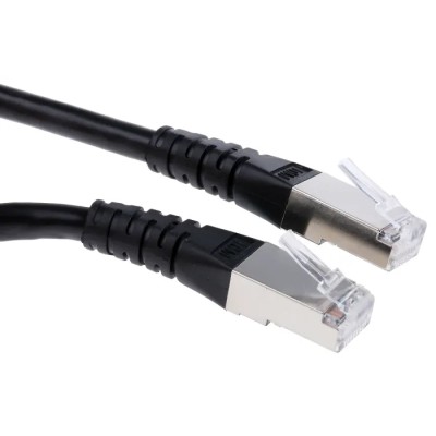 Roline Cat6 Ethernet Cable 8 Core Shielded Screened PVC Jacket Black 10 m 