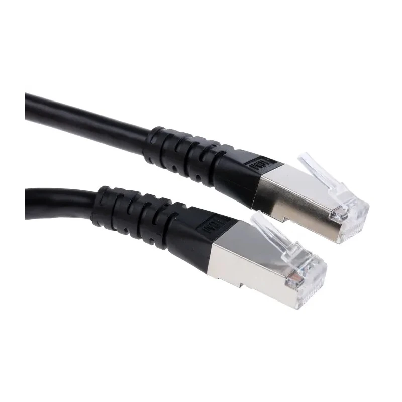 Roline Cat6 Ethernet Cable 8 Core Shielded Screened PVC Jacket Black 10 m 