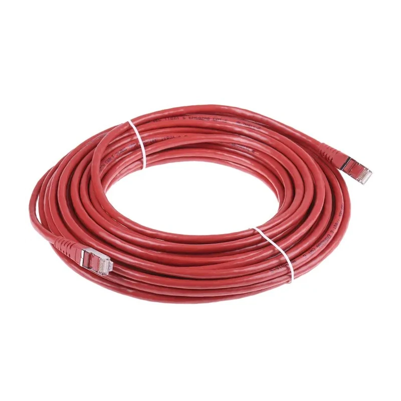 Roline Cat6 Ethernet Cable 8 Core, Red, 15 m Shielded Screened PVC Cat6 