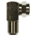 TE Connectivity Right Angle RF Adapter Coaxial Socket to Coaxial Socket Panel Mount 1GHz Nickel Plated 18mm 5-1634537-1