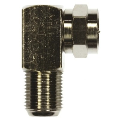 TE Connectivity Right Angle RF Adapter Coaxial Socket to Coaxial Socket Panel Mount 1GHz Nickel Plated 18mm 5-1634537-1