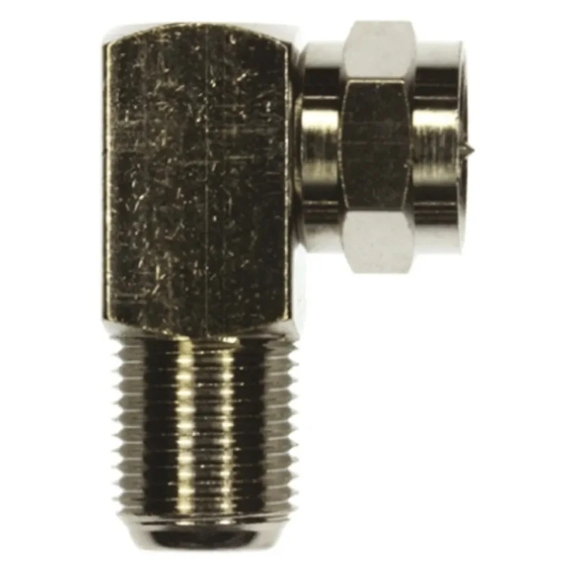 TE Connectivity Right Angle RF Adapter Coaxial Socket to Coaxial Socket Panel Mount 1GHz Nickel Plated 18mm 5-1634537-1