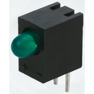 Kingbright Green Right Angle PCB LED Indicator 3 mm (T-1), 1 LED, 2.5 V L-710A8EW/1LGD