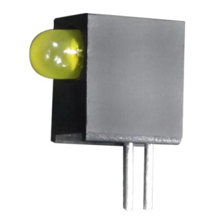 Kingbright Yellow Right Angle PCB LED Indicator 3 mm (T-1) 2.5 V Single Colour L-710A8EW/1YD