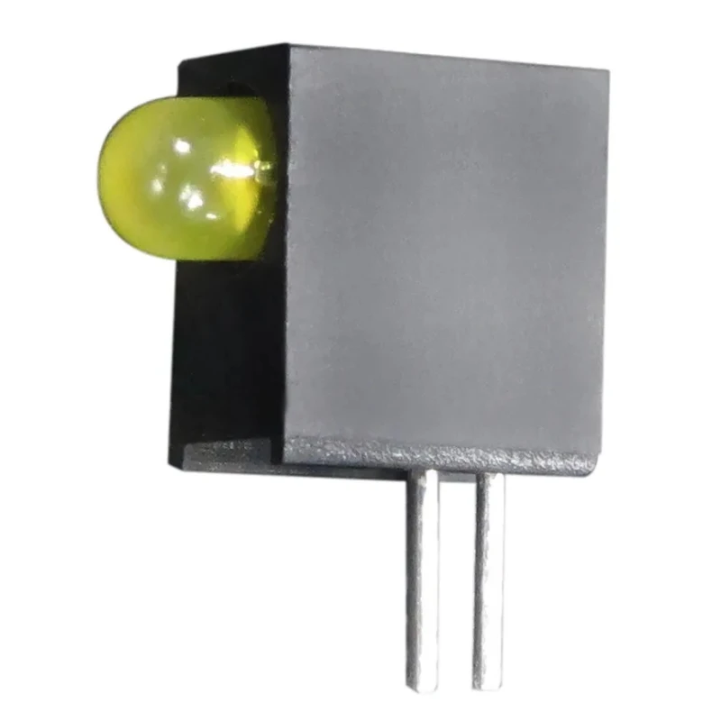Kingbright Yellow Right Angle PCB LED Indicator 3 mm (T-1) 2.5 V Single Colour L-710A8EW/1YD