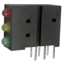 Kingbright Yellow Right Angle PCB LED Indicator 3 mm (T-1), 3 LEDs, 2.5 V, Diffused Lens L-4060XHA/1I1Y1GD