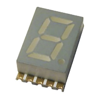 Kingbright 1 Digit 7 Segment LED Display Anode Red 27mcd Right Side 7.6 mm KCSA03-105