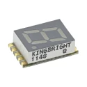 Kingbright 1 Digit 7 Segment LED Display Red 27mcd, Cathode Common, Surface Mount 7.6mm KCSC03-105