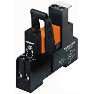 TE Connectivity Interface Relay RT Series, DIN Rail Mount, 24V AC Coil, SPDT Contact RT3S4R24 5-1415073-1