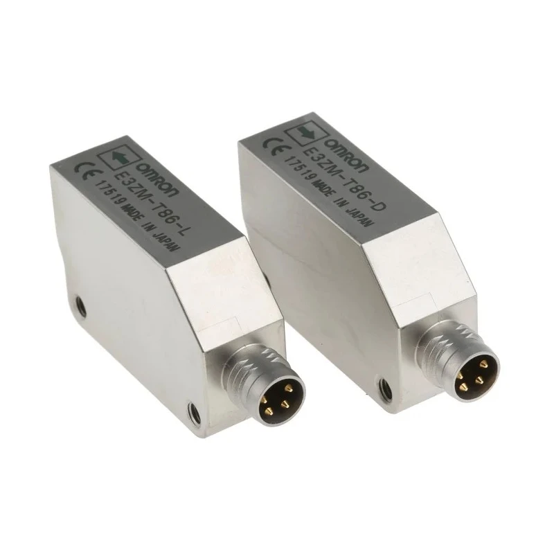 Omron Through Beam Photoelectric Sensor, Block Sensor, 15 m Detection Range, PNP Output, IP69K Stainless Steel E3ZM-T86