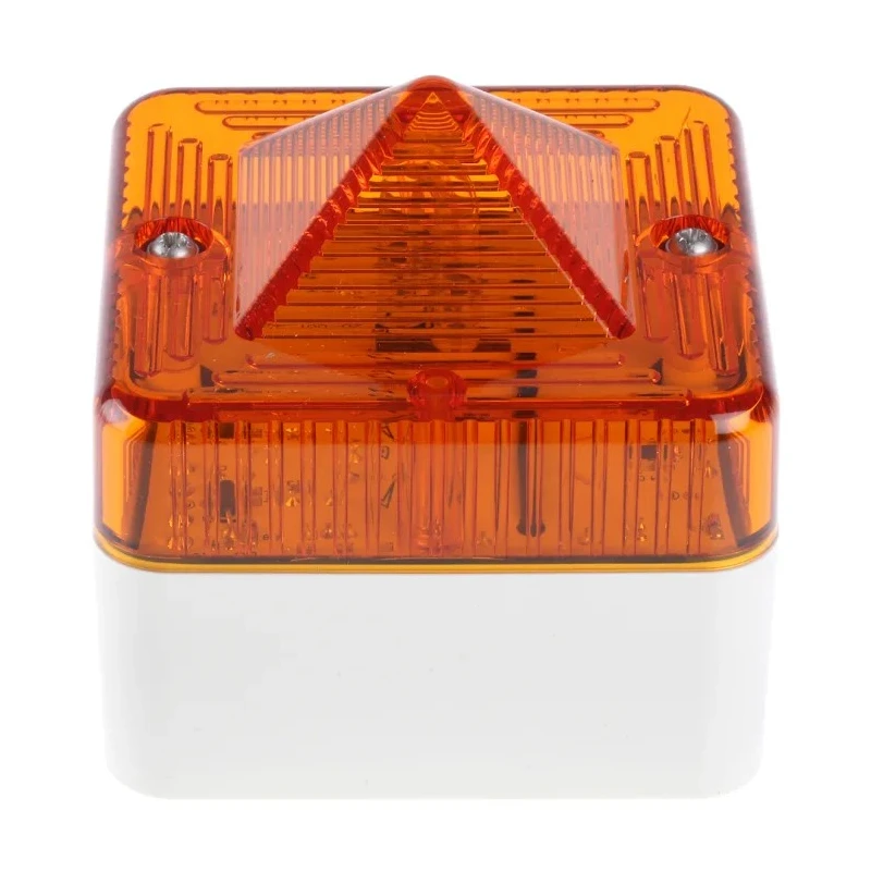 e2s Amber Xenon Flashing Surface Beacon 230V AC/DC, White Housing, IP66 