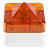 e2s Amber Xenon Flashing Surface Beacon 230V AC/DC, White Housing, IP66